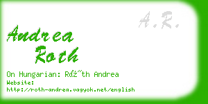 andrea roth business card
