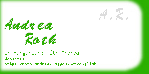 andrea roth business card